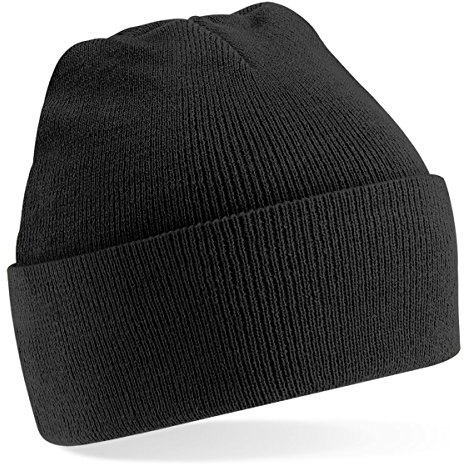 Beechfield Barn akryl stickad hatt i svart