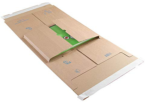 Blake VITA | embalaje de cartón para libros (35 x 32 x 7cm) | 25 unidades | 120gr | ecológico FSC | tira autoadhesiva | caja de cartón para envío de libros | packaging para libros | modelo PPW65