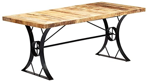 vidaXL Mangoholz Massiv Esstisch Esszimmertisch Küchentisch Holztisch Massivholztisch Speisentisch Tisch Esszimmer Küche 180x90x76cm