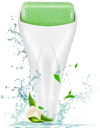 LATME ICE Rullo Ghiaccio Massaggiatore,Ice roller Rullo di ghiaccio,È un ottimo strumento di bellezza per alleviare la stanchezza,svegliarsi e massaggiare viso e corpo (Bianco)