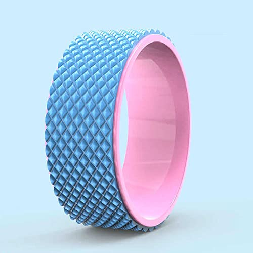 LTLCLZ 3D Yoga Wheel Pilates Foam Body Roller Circles Massagepunkt Für Rückenbeuge Stretching Und Fitness Massagerolle,Blau