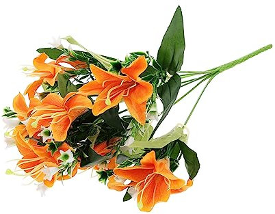 Abaodam Lirio Artificial Decorativo Flor De Lirio Falsa Planta De Plástico para Decoración De Fiesta Adorno De Plástico para Hogar para Mesa