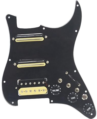 Durratou Einzelsingle Double Panel Pickup Humbucker Pickups PVC Kleine Doppelspur mit Ausschnitt Einsingle-E-Gitarrenpickup mit Cut-Off-Schalter