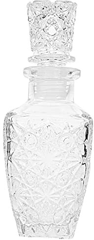 Zerodeko Botella De Vidrio Transparente 250ml Para Vino y Whisky Decantador Decorativo Material Seguro y Duradero Adecuado Para Banquetes y Diseño Elegante y Funcional