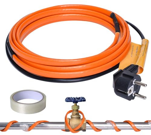 heninhill Frostschutz Heizkabel 2M Heizleitung Begleitheizung Selbstregulierend Wasserdicht zum Schutz von Wasserrohren Pflanzen Dachrinnen