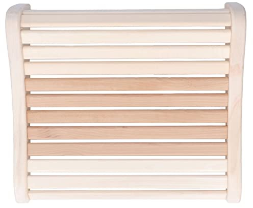Qcwwy Sauna-Zubehör, Gebogenes Sauna-Kopfstützenkissen, Nackenkissen aus Kiefernholz, Kopfstütze für Saunaraum, Saunazubehör, Zubehör, Sauna-Kopfstütze aus Holz, Sauna für