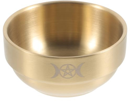 TOPBATHY 1 Pc tazón de sacrificio Decoraciones religiosas caldera cuencos de altar taza de ofrenda budista decoración cuencos de pentagrama suministros de sacrificio Acero inoxidable