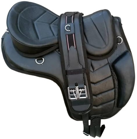 Leather Freemax Treeless Saddle Black 16 And 17 Inch Comfort Fit (17)