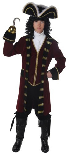 Fun Costumes Child Captain Hook Pirate Costume Jacket, Vest, Jabot, Knickers, Pirate Cap Deluxe Gold Trim Outfit