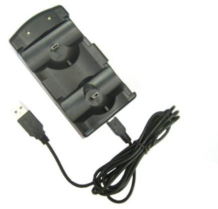 OSTENT 2 in 1 Ladegerät Dock Station kompatibel für Sony PS3 Wireless Bluetooth Anschlüsse PS Move Controller