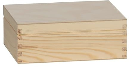 Caja, caja de té té pequeñas piezas de caja de almacenamiento de madera con compartimento Separación en diferentes tamaños, madera, Kiste 6 Fächer. 22 x 16.5 x 8 cm