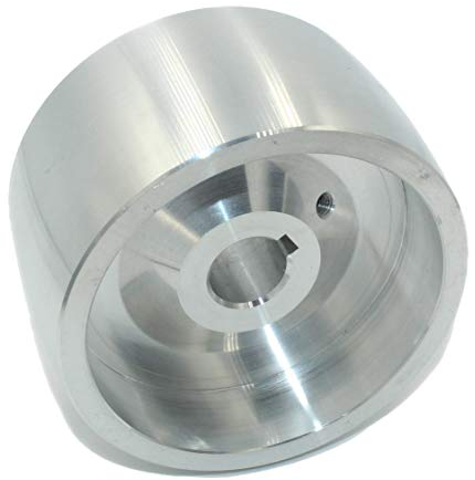 Ruota di trasmissione per smerigliatrice a cinghia, lavorazione CNC, per smerigliatrici da coltello, diametro 100 mm, larghezza 55 mm, foro 19 mm, prodotto in UE (ruota motrice-100-19)