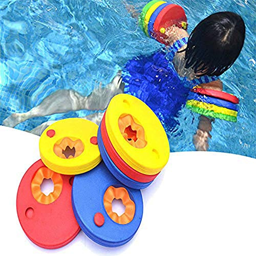 Lifreer 6PCS Swimming Arm Discs, Baby Swimming Float Arm Bands 3-4 Years, Swimming Floats for Kids, Zoggs Float Discs Armbands Swimming Pool Floats Up to 10 Years