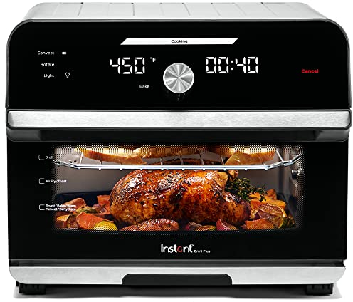 Instant Pot Omni Plus 19QT/18L Friteuse à air pour four grille-pain, fonctions 10 en 1, s'adapte à pizza de 30,5 cm, croustillant, rôti, chaud, convection, plus de 100 recettes dans la