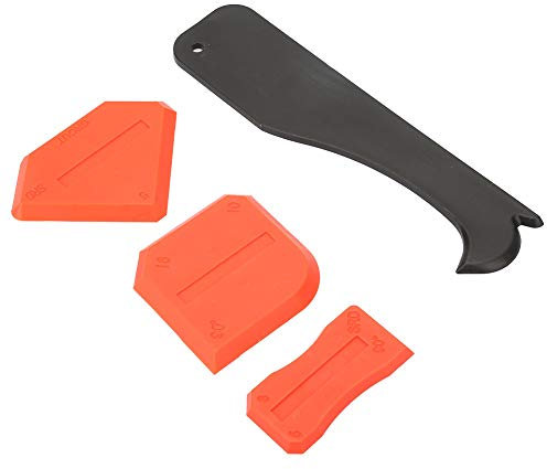 Outil de calfeutrage, grattoir de calfeutrage de Ciment de dissolvant de Mastic de Silicone pour la Plupart des mastics domestiques(Red)