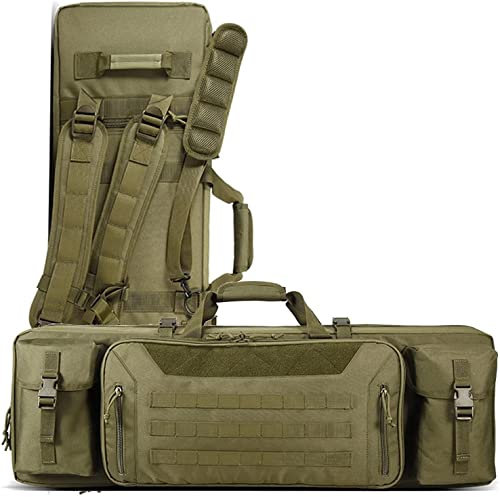 Waffentasche Waffenkoffer Gewehrtasche Langwaffentasche/Futteral mit Aussentaschen Hält 2 Waffen， für Schießen,Jagdexpeditionen B,42inch
