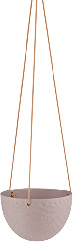 AmeliaHome Blumentopf aus Keramik Pflanzentopf hängend Deko Lokai Kakao
