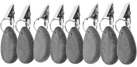 Tischdeckenbeschwerer, 8 Stück Tischdecken-Anhänger aus Marmor, Tischdeckenbeschwerer mit Clips, für Familie Party Camping Hochzeit Garten Picknick(Schwarz)