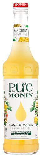 PURE by MONIN Mangue Passion – Pour des boissons sans sucre ou peu sucrées - 70cl
