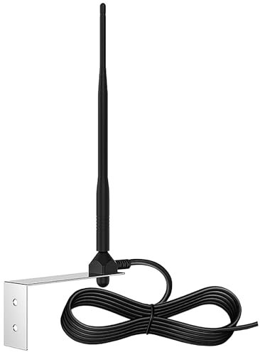 Arcets Antena Universal para Puerta automática de 433,92 MHz, Compatible con Receptor, automatización de Puerta de Garaje, Incluye Soporte y Cable blindado de 3 Metros