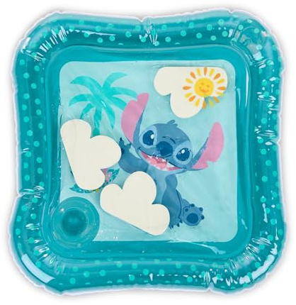 Bright Starts, Stitch Disney Baby vattenmatta för lek med 3 flytande leksaker, 0+ månader, rolig och säker design