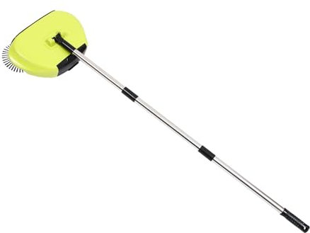 PartyKindom Hand Push Floor Sweeper and Dustpan 3-in-1 Rotating Cleaning Mop 360° Swivel for Household Floor Cleaning Random Color