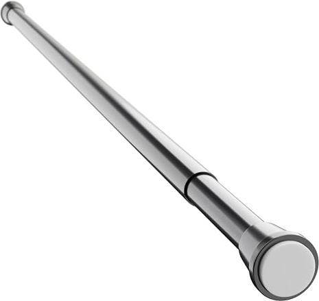 Tringle à rideau de douche télescopique en aluminium noir - Inoxydable - 8 longueurs de 45 cm à 300 cm (125-220 cm)