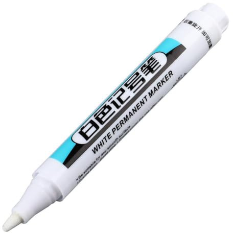 White Permanent Paint Pen - 0.7/1.0/2.5mm Tips Acrylic Marker for Wood, Rock, Ceramic, Metal & Glass | Waterproof Oil-Based DIY Craft Marker for Fabric, Stone, Crafts & Labeling (1Pcs 2.5mm)