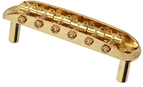 Xiuganpo Bridge de Guitare électrique, Fixation de l'entreprise Réglage Précis des Guitares de Conception Guitars de Conception pour Jazzmaster (GOLD)