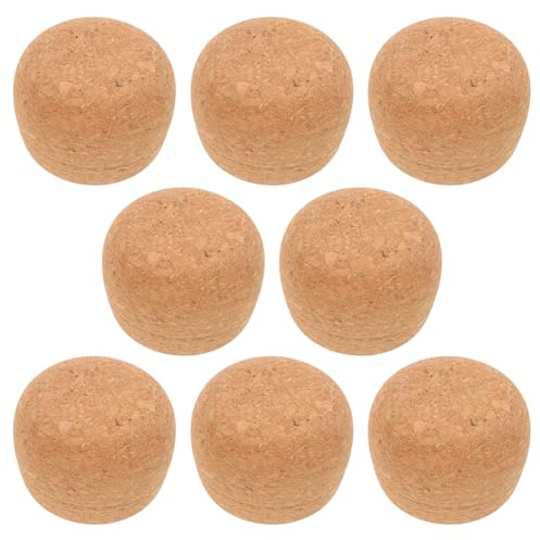 ULTECHNOVO 8 Piezas Corcho de Madera Tapón de Corcho de Repuesto para Botellas de Vino de Madera para Frascos de Boticario y Proyectos de Bricolaje