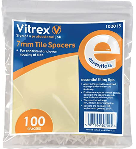 Vitrex VIT102015 102015 Essential - Croce per piastrelle, 7 mm, 100 pezzi, colore: Blu