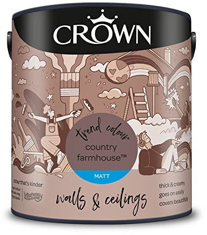 CROWN 2.5L Breatheasy MATT Emulsion Paint for Walls & Ceilings - COUNTRY FARMHOUSE