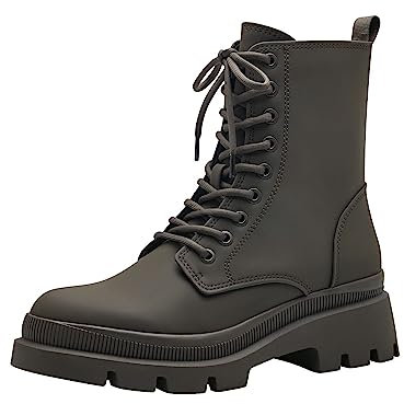 Tamaris Damen Schnürstiefel Vegan; OLIVE/grün; 38 EU