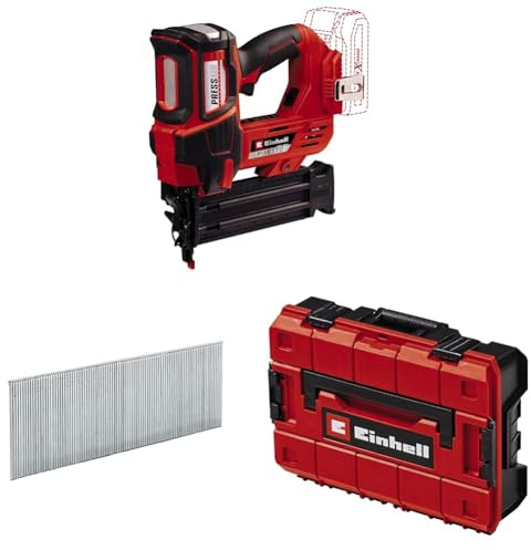 Einhell Professional Akku-Nagler FIXETTO 18/50 N Power X-Change (18V, 60 Schuss/min, max. 50 mm Nagellänge, Tiefeneinstellung, Einzel-/Serienschuss, inkl 3.500 Nägel, ohne Akku, inkl. E-Case)