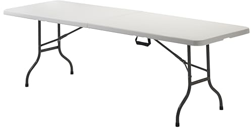 KG KITGARDEN Mesa Plegable Portátil Multifuncional, 180x70x74cm, Blanco