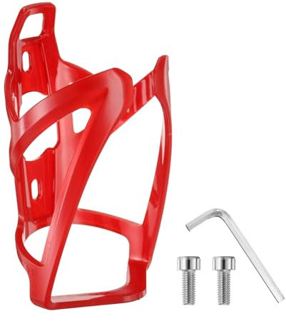 sourcing map Bike Water Bottle Holder 5.3 PC Universal Bicycle Bottle Cages Ultralight Cycling Hydration Brackets with Screws for MTB Mountain Road Gravel, Red