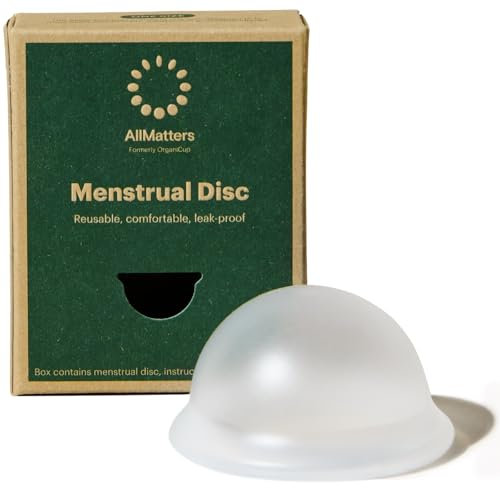 AllMatters (Formerly Organicup) Menstrual Disc. A Reusable and Comfortable Alternative to Single-Use Period Products. Holds 6 Tampons Worth. 100% Soft Medical Grade Silicone