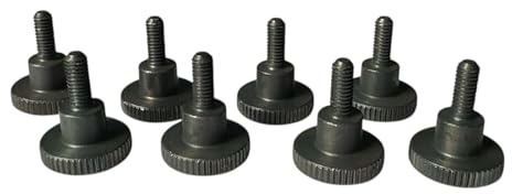 Precisiongeek Svart stålfäste räfflade skruvar DIN 464 – (10 stycken, svart stål, M3 x 6 mm)
