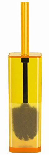 Spirella WC Bürste Klobürste Toilettenbürste „Cubo“ mit hygienischem Behälter Gelb