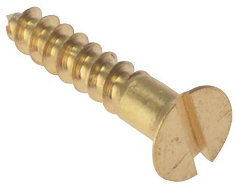 Bargainscrews - Viti per legno con testa svasata e solcata in ottone massiccio, confezione da 200 3/4 x 4