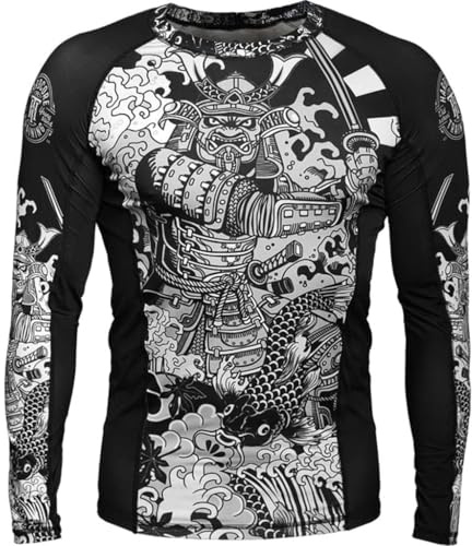 Hardcore Training Koi 2.0 Rash Guard Men's Camisa de Compresión Hombre MMA BJJ Boxeo Fitness Grappling No Gi