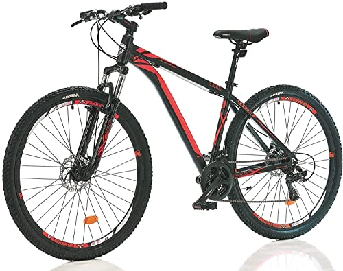 Mountainbike EX-9, 29 Zoll, 15,6 kg, Aluminiumrahmen, Shimano Schaltung Fahrrad MTB Trekkingrad Fahrrad Fitness Bike Gabelfederung Scheibenbremsen (29 Zoll Reifen)