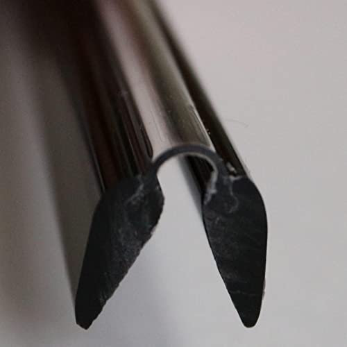 3X 200mm Black Low Profile Flex Hinges, Flexible Living Hinges, Continuous Acrylic Piano Hinges