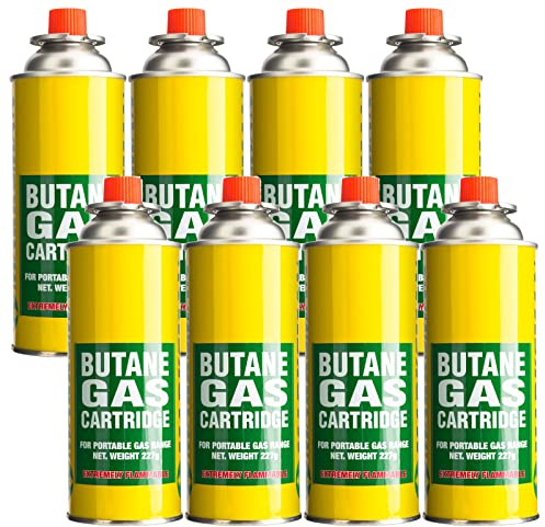 8×Universal Butane Gas Can Bottle Canister BBQ Portable Stove Cookers Cooker Grill Weed Burner Blow Torch