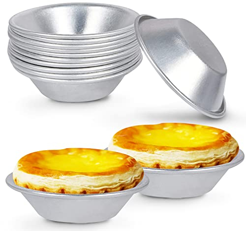 Esteopt 10Pcs Individual Yorkshire Pudding Tins,dariole Moulds,Yorkshire Pudding Tray Non Stick Mini Pie Dishes,Muffin Cupcake Pans,Muffin Cupcake Cups,Pudding Mould,Egg Tart Mould