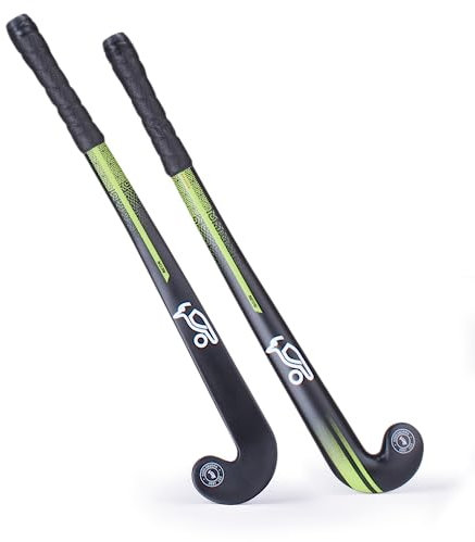 Kookaburra Hat Unisex Jugend Neon Junior Hockeyschläger, Schwarz, 55,9 cm (22 Zoll)