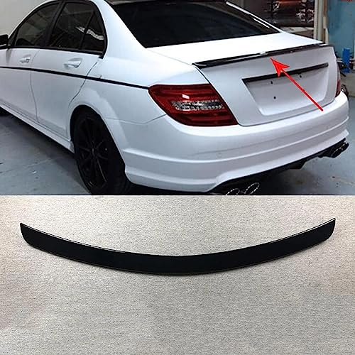 KAMNIK Heckspoiler Spoiler für Mercedes Benz W204 C Class 4Door 2007-2014 C180 C200 C220 C260, Aluminium Heckflügel Außen Styling Zubehör, Schwarz