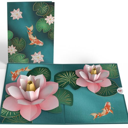 Lovepop Koi Fish and Lotus Pond Pop-Up Card