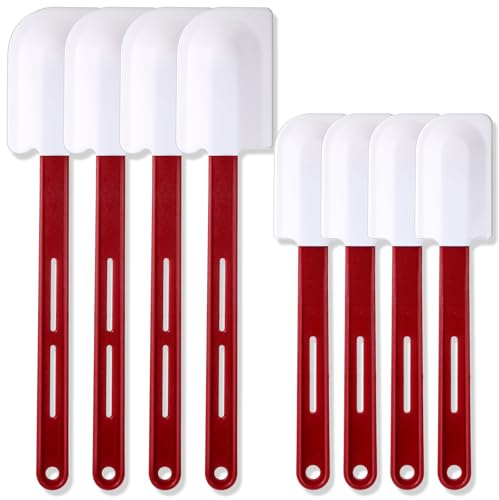 Norme 8 Pcs Commercial Rubber Spatula Heat Resistant, 10 Inch, 14 Inch