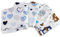 FENSILO Moltontücher|80x80cm|4er Pack-Flanellwindeln aus 100% Baumwoll,Moltonwindel Spucktücher Baby, Spucktuch Flanell Moltontuch Unisex Spucktücher für Jungen oder Mädchen Blue Heart